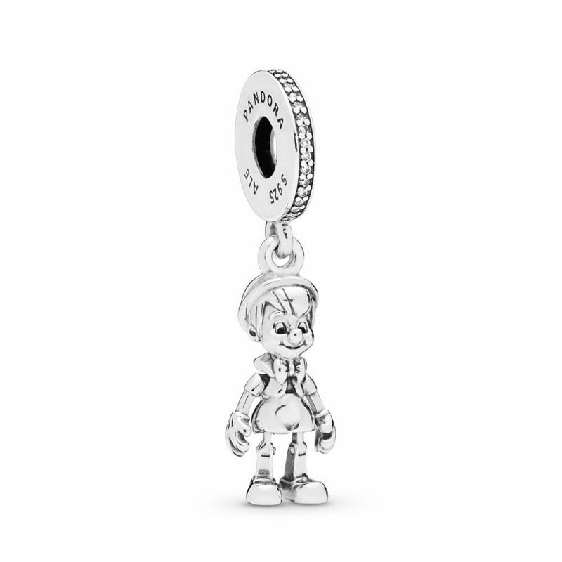 Pandora Disney Pinocchio Dangle Charm Ireland - Sterling Silver/Cubic Zirconia - 254170CLY